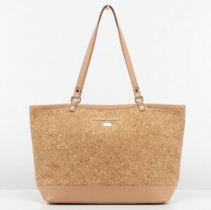 Thirty One Gifts Jewell Style Setter Tote Back Metallic Cork Tan Shoulder Bag